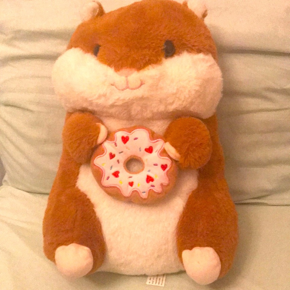 Donut Hamster Plushie 15”